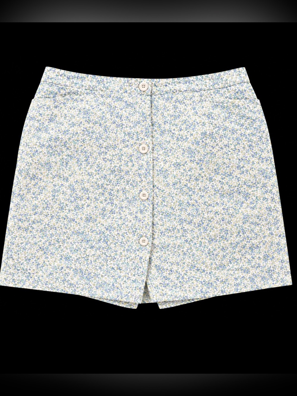 Liz Claiborne LIZSPORT Button-Front Skort Size 10 Light Blue, green & Yellow